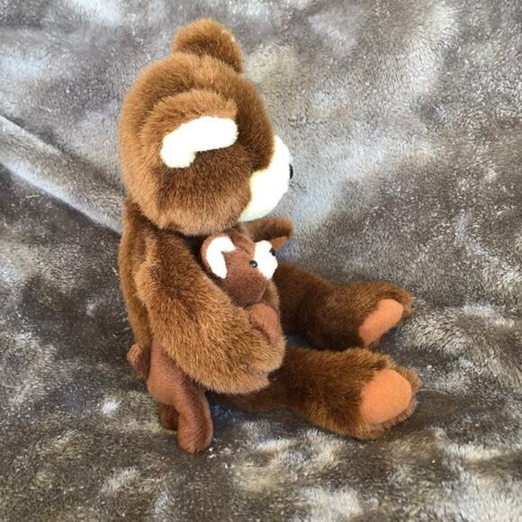 Ganz Bear Pals Plush Bear Vintage 1999 Mom Cub Brown Stuffed Animal Toy RARE - Picture 5 of 11